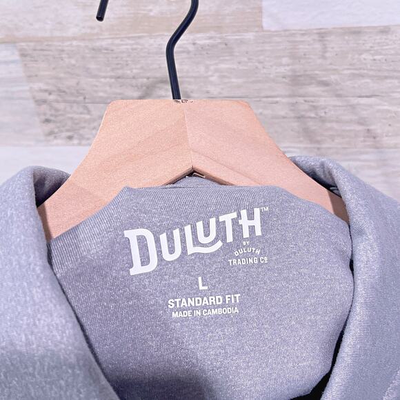 DULUTH Trading Co Long Sleeve Performance Button Down Shirt Gray Mens Large - Picture 5 of 6